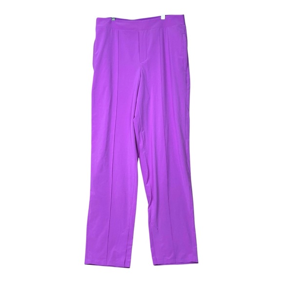 ATHLETA Women Size 10 Brooklyn Heights Vienna Slim Purple Pockets Lightweight - Picture 1 of 12